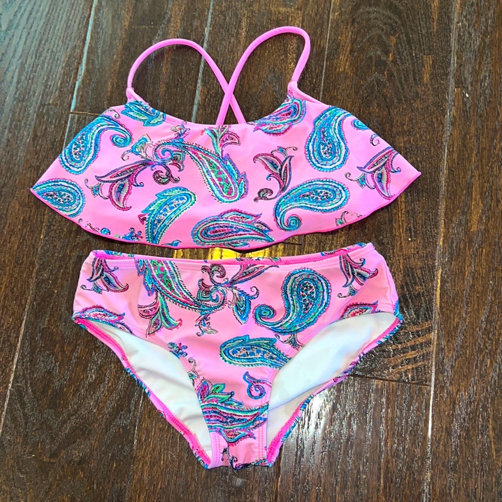 Kami boho bikini pink paisley size 10 EUC